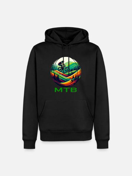 MTB Bike - Men’s Premium Organic Hoodie - black