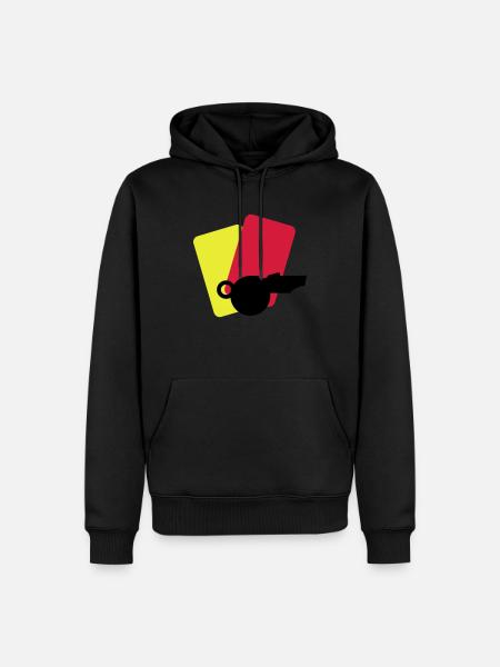 l'arbitre equipment / referee stuff (2c) - Sweat à capuche Premium bio Homme - noir