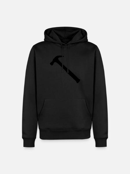 hammer - Männer Premium Bio Hoodie - Schwarz