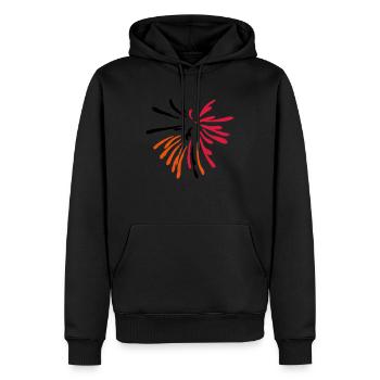 feu artistique musicale - Sweat à capuche Premium bio Homme - noir - Devant - Nico (187cm)