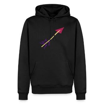 Bogenpfeile Symbol – Pfeil Schießen - Männer Premium Bio Hoodie - Schwarz - Vorne - Nico (187cm)