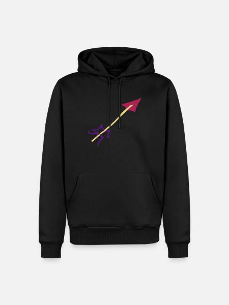 Symbol - Shooting Arrow - Men’s Premium Organic Hoodie - black
