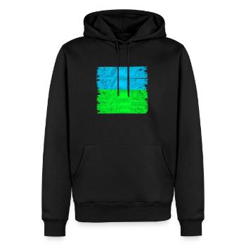 bande - Sweat à capuche Premium bio Homme - noir - Devant - Nico (187cm)