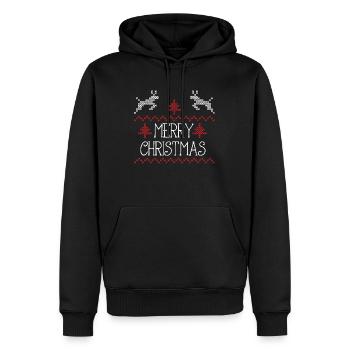 Merry Christmas design II - Männer Premium Bio Hoodie - Schwarz - Vorne - Nico (187cm)