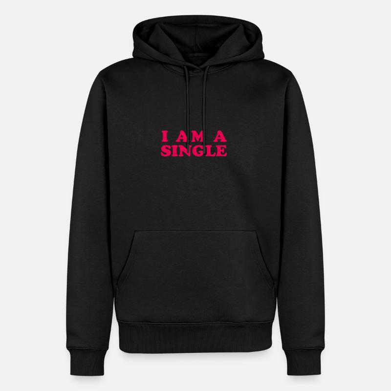 Je suis célibataire - Sweat à capuche Premium bio Homme - noir