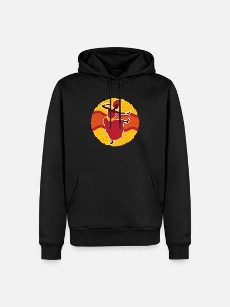 Dhaanto ist Lebenssammlung - Männer Premium Bio Hoodie - Schwarz