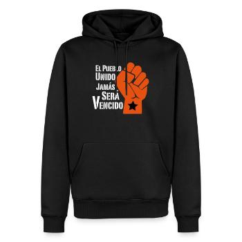 El pueblo unido jamàs serà vencido - Sweat à capuche Premium bio Homme - noir - Devant - Nico (187cm)