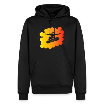 Snowboard Snowboarder - Sweat à capuche Premium bio Homme - noir - Devant - Nico (187cm)