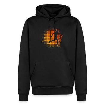 Marche Nordique Marche Dames Marche Marche Marche Nordique Marche - Sweat à capuche Premium bio Homme - noir - Devant - Nico (187cm)