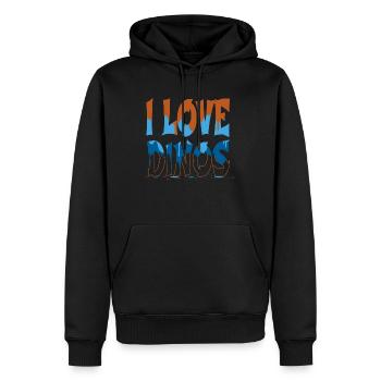 déclaration anniversaire cadeau balade à vélo green rex - Sweat à capuche Premium bio Homme - noir - Devant - Nico (187cm)