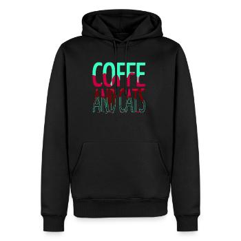 cadeau business chat tshirts tasse à café aw - Sweat à capuche Premium bio Homme - noir - Devant - Nico (187cm)