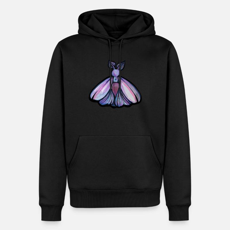 Papillon de nuit pourpre - Sweat à capuche Premium bio Homme - noir