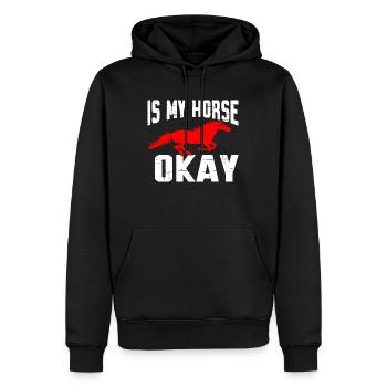 Is My Horse Okay 5 - Men’s Premium Organic Hoodie - black - Front - Nico (187cm)