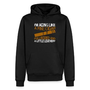 I'm Aging Like A Fine Cigar 4 - Männer Premium Bio Hoodie - Schwarz - Vorne - Nico (187cm)