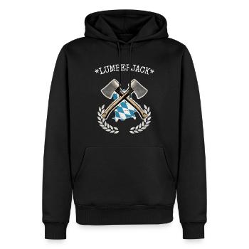 Lumberjack - Männer Premium Bio Hoodie - Schwarz - Vorne - Nico (187cm)