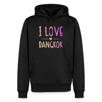 J’aime Bangkok - Sweat à capuche Premium bio Homme - noir - Devant - Nico (187cm)