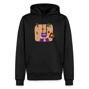 Endlich Herbst - Männer Premium Bio Hoodie - Schwarz - Vorne - Nico (187cm)