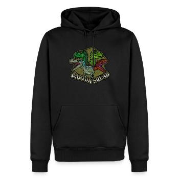 Raptor-Kader - Männer Premium Bio Hoodie - Schwarz - Vorne - Nico (187cm)