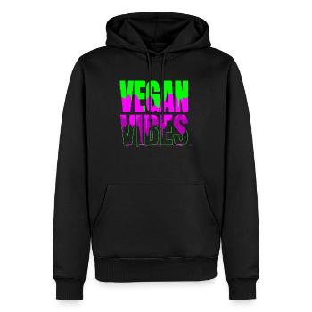 veganism veggie vegetable pro vegan sayings - Männer Premium Bio Hoodie - Schwarz - Vorne - Nico (187cm)