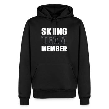 Équipe de ski - Sweat à capuche Premium bio Homme - noir - Devant - Nico (187cm)
