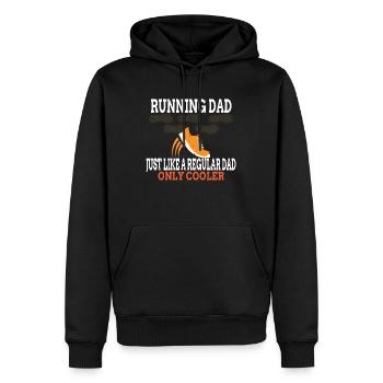 Running Dad, tout comme un papa ordinaire seulement plus cool - Sweat à capuche Premium bio Homme - noir - Devant - Nico (187cm)