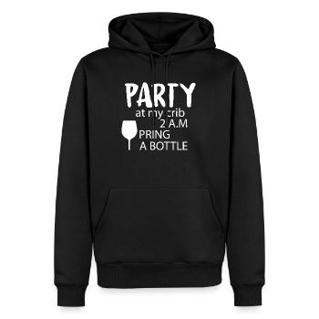 Grossesse Baby shower Babyshower Boy Girl - Sweat à capuche Premium bio Homme - noir - Devant - Nico (187cm)