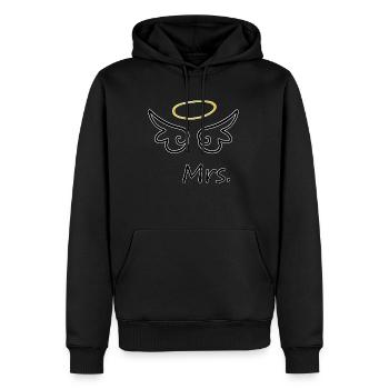 Hochzeit, Braut, Verlobung, Junggesellenabschied - Männer Premium Bio Hoodie - Schwarz - Vorne - Nico (187cm)