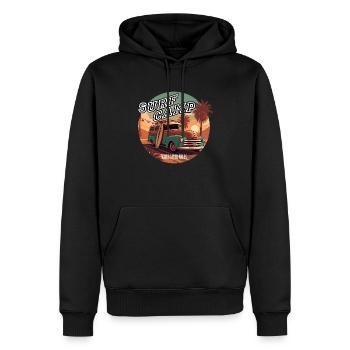 Colonie de vacances - Sweat à capuche Premium bio Homme - noir - Devant - Nico (187cm)