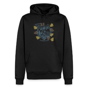 Bienvenue aux Bermudes - Sweat à capuche Premium bio Homme - noir - Devant - Nico (187cm)