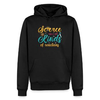 Science Cause All Kinds Of Reactions - Männer Premium Bio Hoodie - Schwarz - Vorne - Nico (187cm)