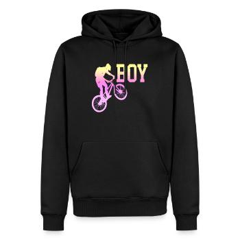 vélo vélo vélo mode de vie sain transport - Sweat à capuche Premium bio Homme - noir - Devant - Nico (187cm)