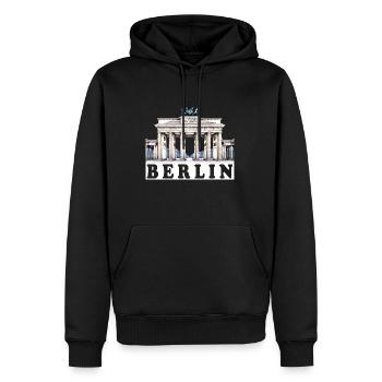 Berlin, a city with a history and a future - Men’s Premium Organic Hoodie - black - Front - Nico (187cm)