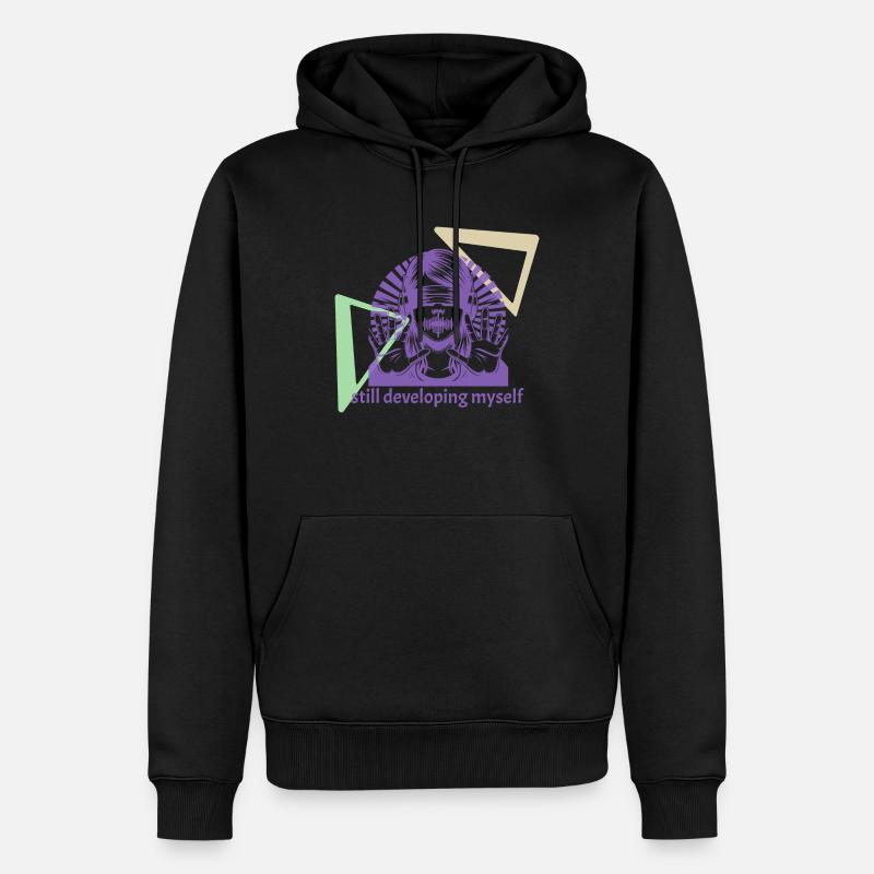 developing myself - Männer Premium Bio Hoodie - Schwarz