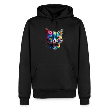 Beware of cats - Men’s Premium Organic Hoodie - black - Front - Nico (187cm)
