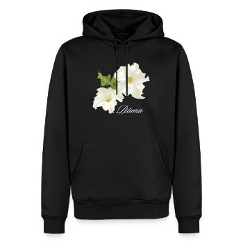 Petunia flower, Flower lover, Summer flower - Men’s Premium Organic Hoodie - black - Front - Nico (187cm)