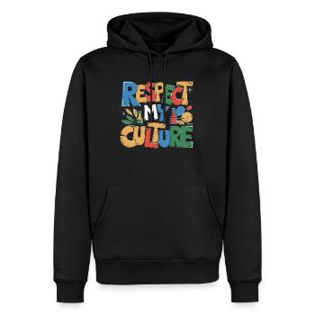 Célébrer la culture du thé fermenté - Sweat à capuche Premium bio Homme - noir - Devant - Nico (187cm)