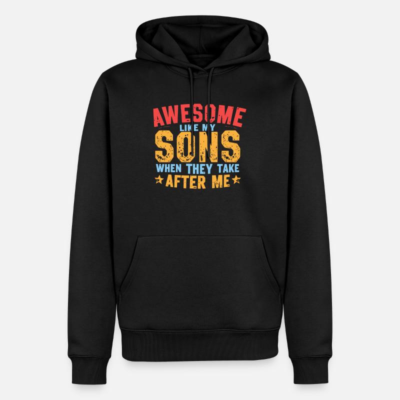 CADEAU POUR PAPA - Sweat à capuche Premium bio Homme - noir