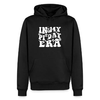 In meiner Pi-Day-Ära - Trendiger Mathe-Humor - Männer Premium Bio Hoodie - Schwarz - Vorne - Nico (187cm)
