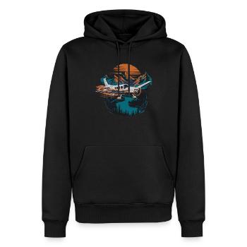 Beechcraft - Sweat à capuche Premium bio Homme - noir - Devant - Nico (187cm)