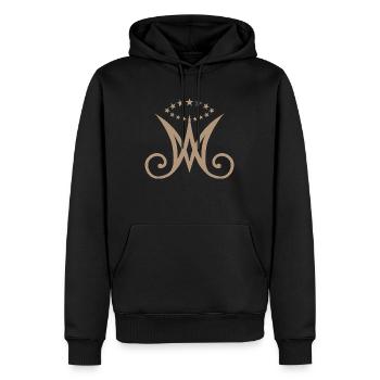 Auspice Maria - Sweat à capuche Premium bio Homme - noir - Devant - Nico (187cm)