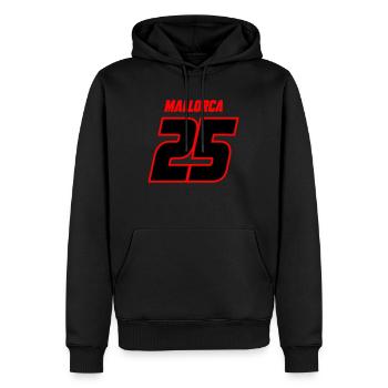 Mallorca 25 Trikot - Männer Premium Bio Hoodie - Schwarz - Vorne - Nico (187cm)