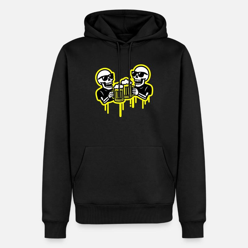 Skeleton Party Beer Team - Sweat à capuche Premium bio Homme - noir