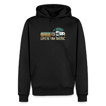 Motorhome RV Camping Life Is - Männer Premium Bio Hoodie - Schwarz - Vorne - Nico (187cm)