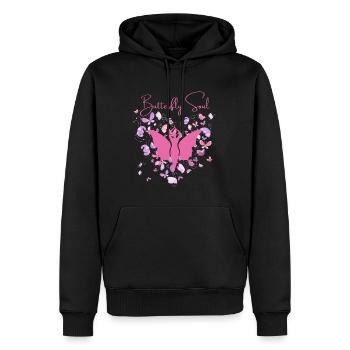 A New Butterfly Soul - Männer Premium Bio Hoodie - Schwarz - Vorne - Nico (187cm)