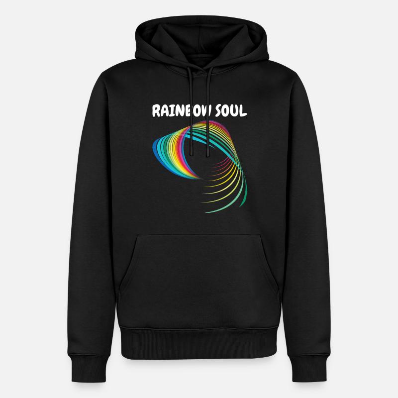 Cadeau d’âme arc-en-ciel - Sweat à capuche Premium bio Homme - noir