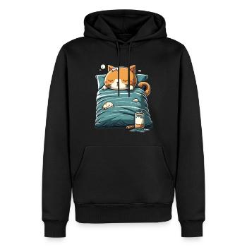 Kawaii Katze schlaf Geschenk - Männer Premium Bio Hoodie - Schwarz - Vorne - Nico (187cm)