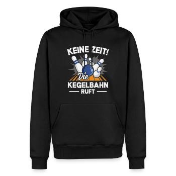 Kegeln Kegler Kegel Kegelbahn Kegeltour - Männer Premium Bio Hoodie - Schwarz - Vorne - Nico (187cm)