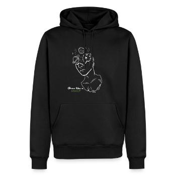 Spacy Grow Like A Pro - Men’s Premium Organic Hoodie - black - Front - Nico (187cm)