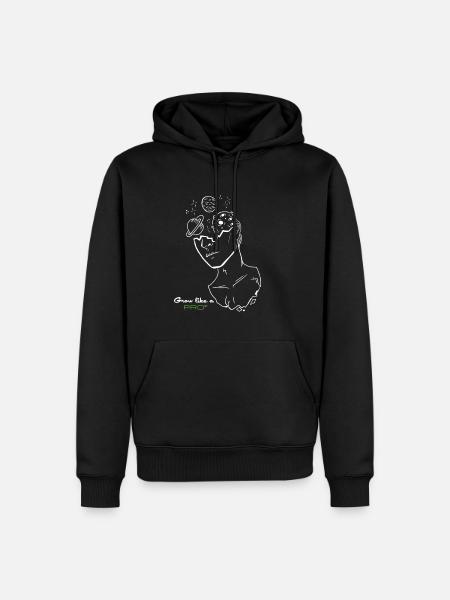Spacy Grow Like A Pro - Men’s Premium Organic Hoodie - black