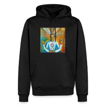 Artificial intelligence - Men’s Premium Organic Hoodie - black - Front - Nico (187cm)